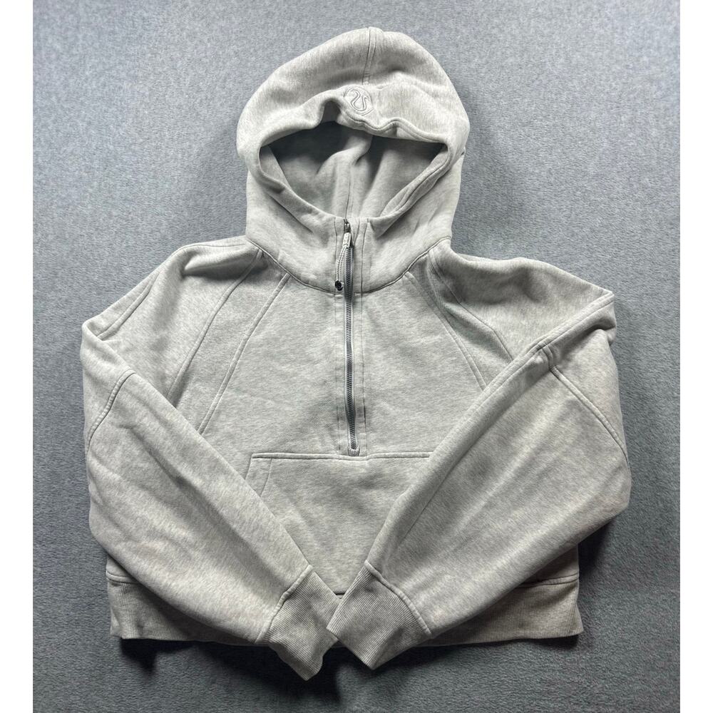 Lululemon Scuba Oversized Half-Zip Hoodie Women's Size M/L Heather Gray Comfort